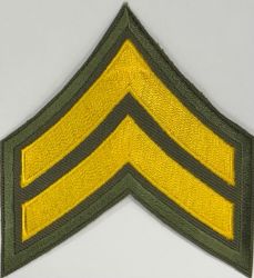 "CPL" CORPORAL CHEVRON MEDIUM GOLD on NAVY - SOLD in PAIRS